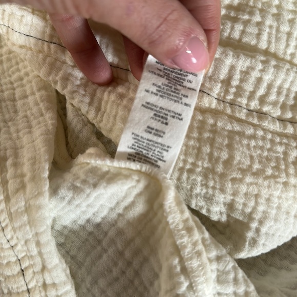 We the Free free people gauze cream colored button up shirt - Picture 8 of 8